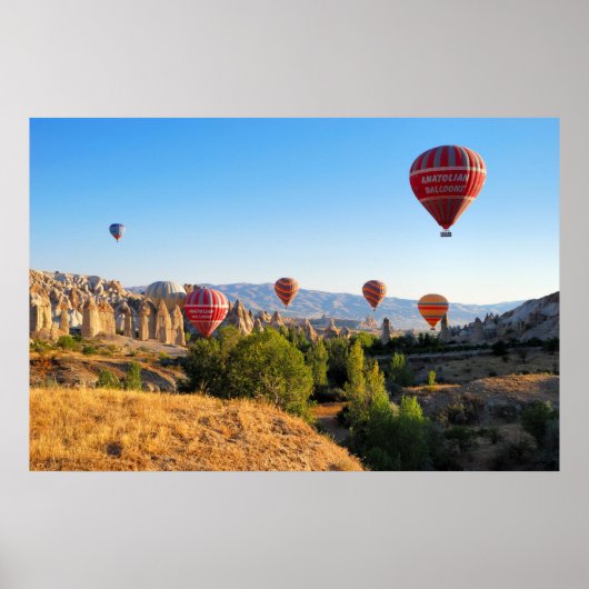 Poster Ballons à air chaud au-dessus de la Cappadoce (Devant)