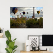 Poster Ballons à air chaud Lewiston Maine (Bureau à domicile)