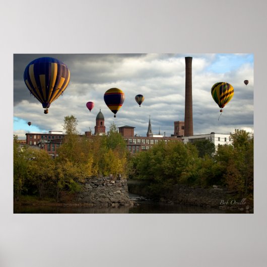 Poster Ballons à air chaud Lewiston Maine (Devant)