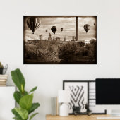 Poster Ballons à air chaud Lewiston Maine (Bureau à domicile)