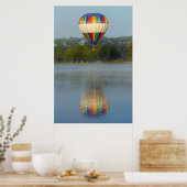Poster Ballons à air chaud sur la rivière (Cuisine)