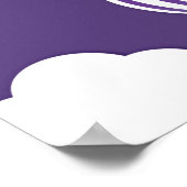 Poster Ballons à air chaud violet dans les nuages - Devis (Coin)