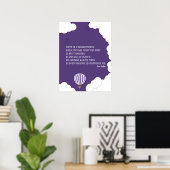 Poster Ballons à air chaud violet dans les nuages - Devis (Bureau à domicile)