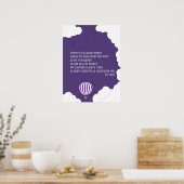 Poster Ballons à air chaud violet dans les nuages - Devis (Cuisine)