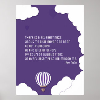 Poster Ballons à air chaud violet dans les nuages - Devis