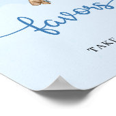 Poster Ballons bleu brun ours en peluche favoritisme pann (Coin)