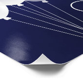 Poster Ballons bleu marine Quinceanera (Coin)
