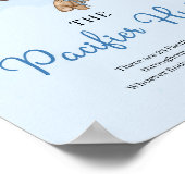 Poster Ballons bleu ours en peluche Le jeu de chasse paci (Coin)