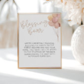 Poster Ballons bleus Bénédiction Ours