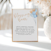 Poster Ballons Bleus Blessant Ours