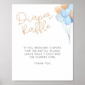 Poster Ballons Bleus Déchets Signe Raffin (Devant)