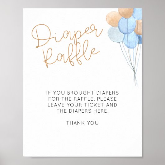 Poster Ballons Bleus Déchets Signe Raffin (Devant)