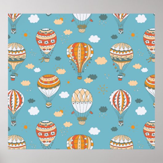 Poster Ballons colorés Festive Motif Design (Devant)