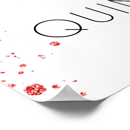 Poster Ballons d'accueil en parties scintillant rouge bla (Coin)