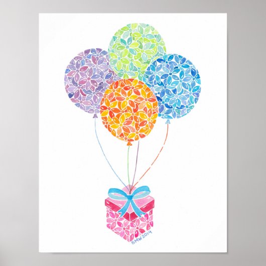 Poster Ballons d'anniversaire Imprimer (Devant)