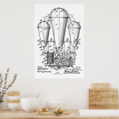 Poster Ballons de 1911 - Ancien navire - dessin d'art (Cuisine)