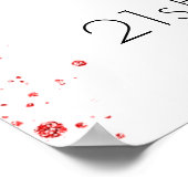 Poster Ballons de bienvenue à la parties scintillant roug (Coin)