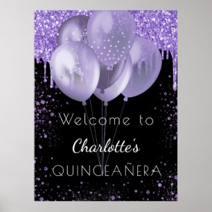 Poster Ballons de bienvenue de la parties scintillant de 
