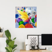 Poster Ballons de fée ART IMPRIMER Fête d'anniversaire BI (Bureau à domicile)