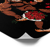 Poster Ballons de la Saint-Valentin Bigfoot Sasquatch Hom (Coin)