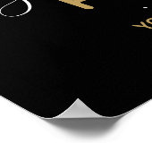 Poster Ballons de Parties scintillant d'or et de noir Par (Coin)