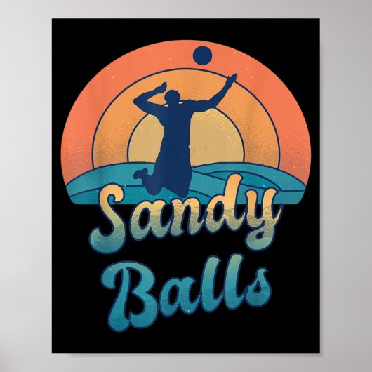 Poster Ballons de sable pour un joueur de beach-volley (Devant)