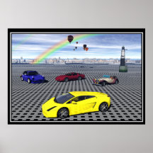 Ballons de voitures de sport Abstrait