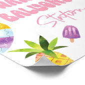 Poster Ballons d'eau Station Fille Signal d'anniversaire (Coin)