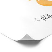 Poster Ballons d'empreintes digitales pour bébé - Orange (Coin)