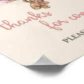 Poster Ballons d'ivoire rose ours en peluche merci d'être (Coin)