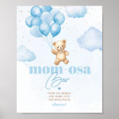 Poster Ballons d'ours en peluche bleu bar maman-osa (Devant)