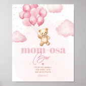 Poster Ballons d'ours en peluche rose bar maman-osa (Devant)