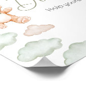 Poster Ballons d'ours vert Bearly Wait Baby shower Boisso (Coin)