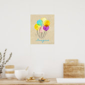 Poster Ballons mignons pastel imagine (Cuisine)