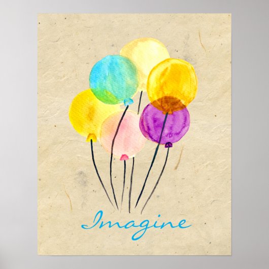 Poster Ballons mignons pastel imagine (Devant)