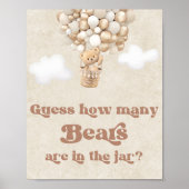 Poster Ballons Ours En Teddy Devinez Combien D'Ours (Devant)