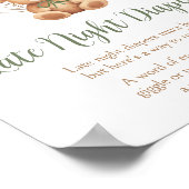 Poster Ballons Ours Vert Sage Late Night Diapés (Coin)