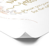 Poster Ballons rose floral Eucalyptus Baby shower couche (Coin)