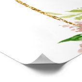 Poster Ballons roses baby shower fille signe (Coin)