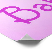 Poster Ballons roses Eléphant Girl Baby shower (Coin)