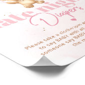 Poster Ballons roses ours en peluche Late couche de nuit (Coin)