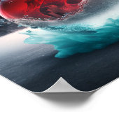 Poster Ballons rouges en chute (Coin)