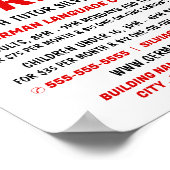 Poster Ballons vocaux, cours d'allemand (Coin)