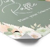 Poster Balloon à Baby shower de plongeur de saumons vert (Coin)