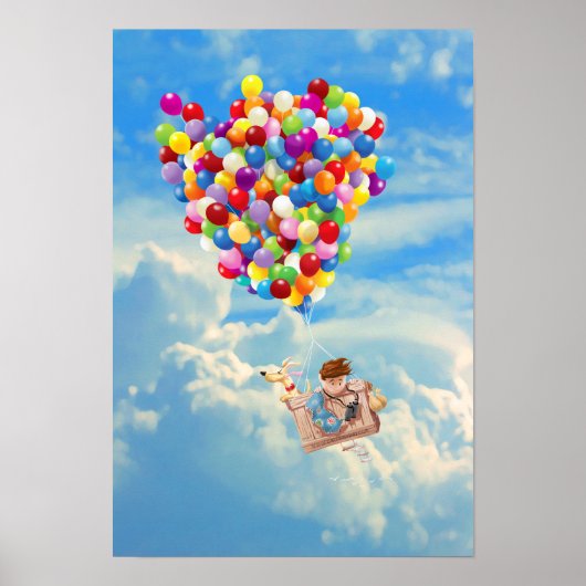 Poster Balloon Adventure Boy and Dog (Devant)
