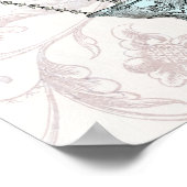 Poster Balloon baroque bleu & crème (Coin)