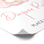 Poster Balloon de Baby shower de couche rose pour bébé Ra (Coin)