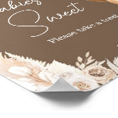 Poster Balloon de l'ours Boho Brown Les bébés sont doux (Coin)