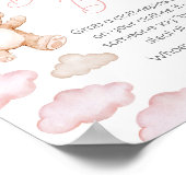 Poster Balloon d'ours rose Attendre ne pas dire bébé (Coin)