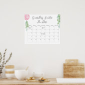Poster Balloon Eucalyptus Guess Baby Date d'échéance Cale (Cuisine)
